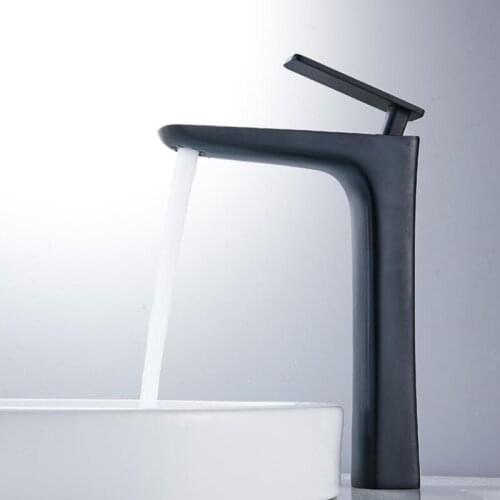 Black Brass Bathroom basin Faucet Luxury Sink Mixer Tap Deck Mounted Hot And Cold Sink Mixer Tap Faucet