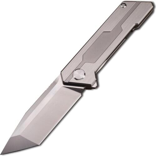 D2 Steel Blade Outdoor Camping Hunting TC4 Titanium Alloy Handle Multifunctional Fruit Climbing Fishing Pocket Knife