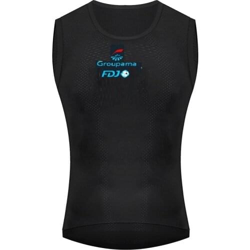 2021 GROUPAMA FDJ TEAM Black Base Layer Bike Clothings Cool Mesh Superlight Sleeveless Cycling Vest Mtb Clothing