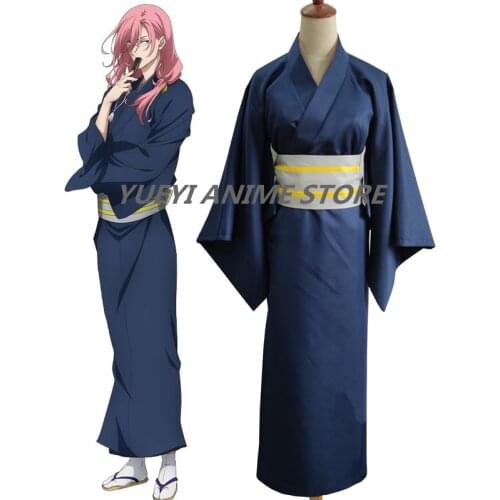 Anime SK8 The Infinity Cherry Blossom Cosplay Costume with Belt Kaoru Sakurayashiki Suit Skateboard Bathrobe Kimono Outfits Suit
