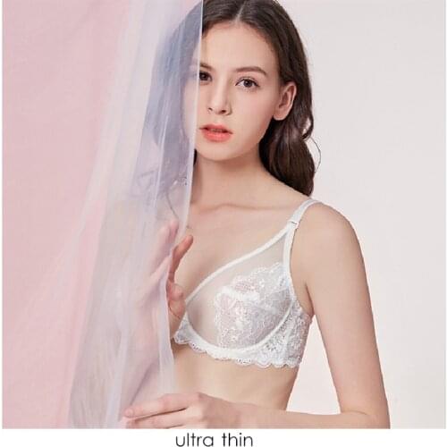Meizimei summer ultra thin lace bralette underwire bras for women sexy brassiere girl top bh minimizer lingerie beauty back BCD