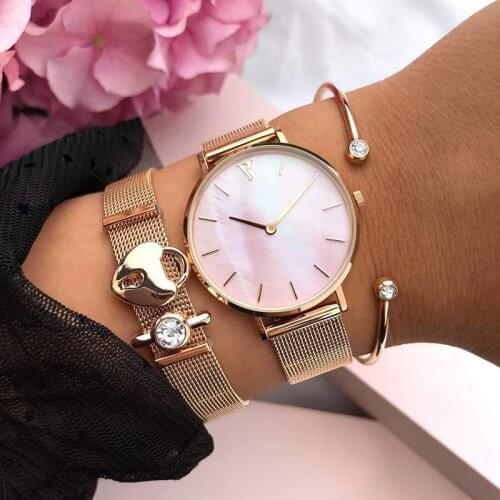 Fashion Simple Couple Love Lock Charm Fine Bracelet Stainless Steel Strap Mesh Bracelet European Woman Men Hot Jewelry Gifts