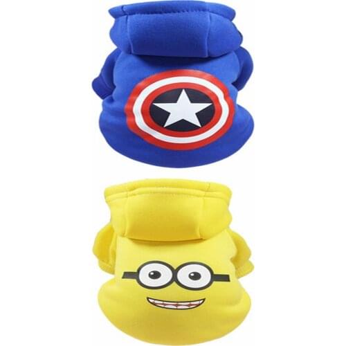 Cartoon Dog Hoodies Pet Dog Clothes For Dogs Coat Jacket Cotton Ropa Perro French Bulldog Teddy Clothing For Dogs Pets Clothing