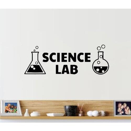 Science Lab Wall Sticker Lab Class Poster Science Wall Decal Children Kids Room Home Decor Vinyl Art Murals Wallpaper
