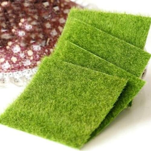 Newest Miniature Garden Ornament DIY Craft Pot Fairy Articial Lawn Grass for Wedding Party Decoration