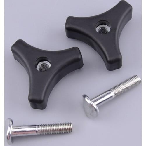 100% new 2pcs Handle Bar Nuts & Bolts 8mm for Lawn Mower Machine Triangle Style