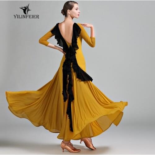 New ballroom dance competition dress dance ballroom waltz dresses standard dance dress women ballroom dress S9044