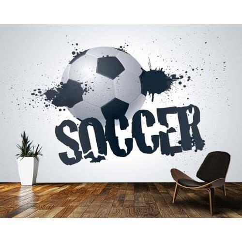 Papel de parede Football design sport 3d wallpaper,living room children bedroom wall papers home decor bar mural