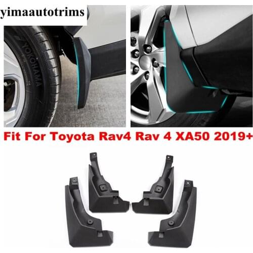 Front + Rear Mudguards Mud Splash Flaps Muds Fendercar Protector Kit Cover Trim Fit For TOYOTA RAV4 RAV 4 XA50 2019 2020 2021