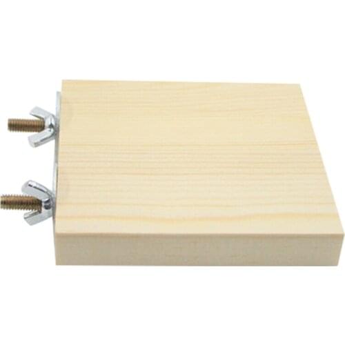 Parrot Stand Platform Wooden Square Wooden Squirrel Parrot Bird Perch Stand Platform Pet Bird Hanging Toy