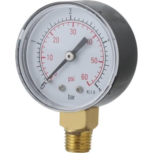 Vacuum Manometer Mini Dial Portable Dual Scale Dial Gauge 1/4" NPT -30HG/0PS Vacuum Pressure Meter 2" Dial Digital Display Gauge