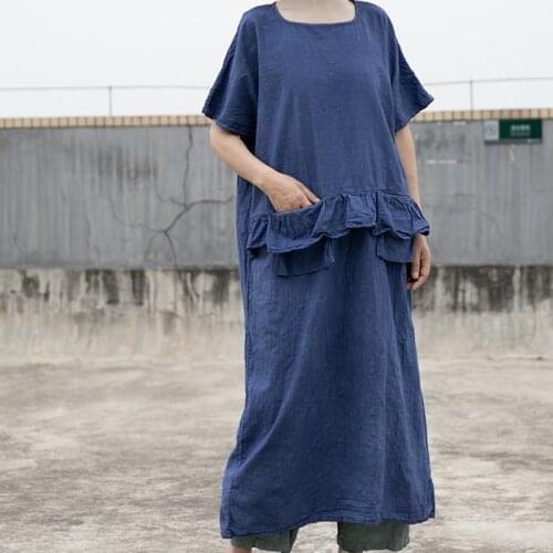 QATURALAN Summer Linen Dresses