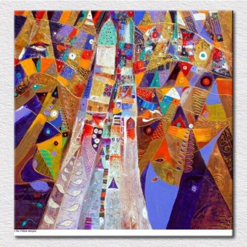 Retail Canvas prints from handmade special Abstract Paiting for Living Room colorful art hang on Bedroom wall free shipping