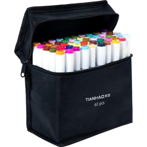 Art Marker 30/40/60/80/168Colors Alcohol Based Pen Markers Dual Head Sketch Markers Brush Pen For Draw Manga Design Art Supplies