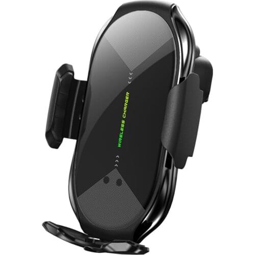 Universal Magnetic Fast Charge Holder for Phones Automatic Clamping Qi Wireless Charger Mount