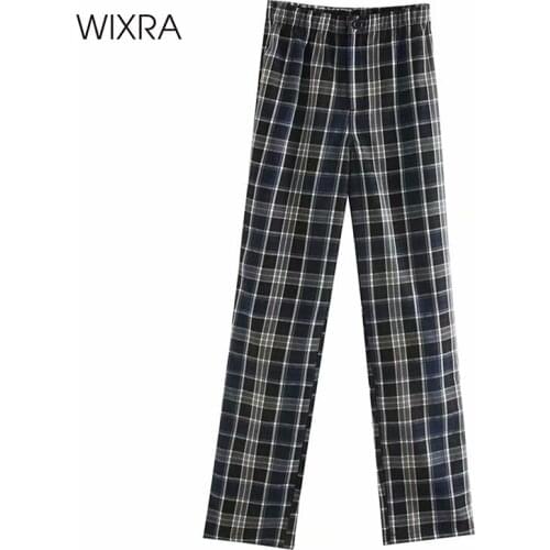 Женские брюки в клетку Wixra China At AliExpress