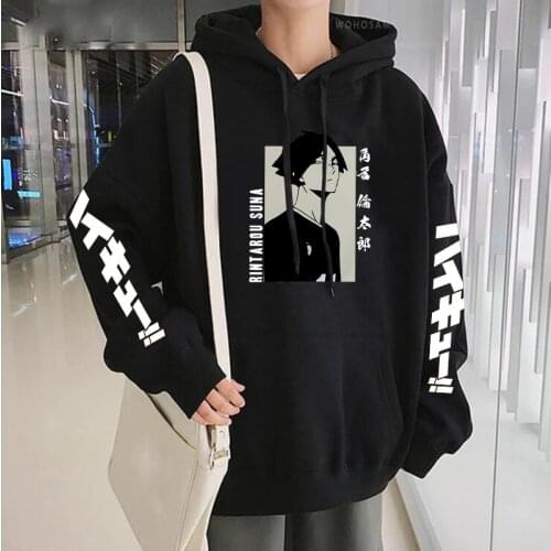 Harajuku Anime Haikyuu Suna Rintaro Manga Volleyball Junior Hoodies Sweatshirt Winter Loose Women Long Sleeve Hoodie Streetwear