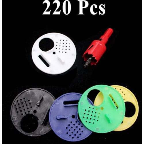 220PCS Wholesale Beekeeping Bee Farm Supplies Vent Hole Round Beehive Rotary Entrance Gate Disc Plastic Nest Door Metal Opener