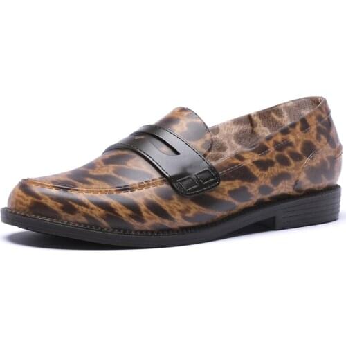 235-1016 TONGPU Womens Waterproof Loafer Flat Heel Rain Shoes