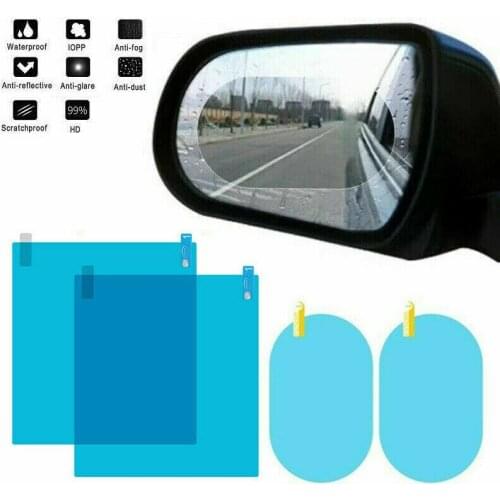4pcs/Set Car Rearview Mirror Side Window Glass Anti-Fog Film Rain Protection