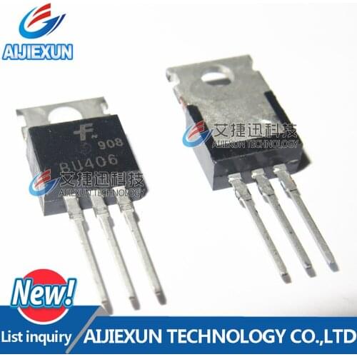 50Pcs BU406 TO-220 Trans GP BJT NPN 200V 7A 3-Pin(3+Tab) TO-220AB Bulk - Bulk (Alt: BU406) in stock 100% New and original