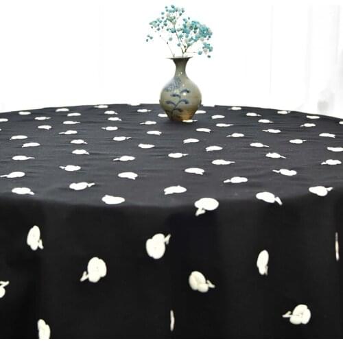 50cm*125cm/piece,Cartoon Cherry Blossom Embroidery Cotton Cloth,Clothing,Skirt,Bag,Spread,Curtain Fabric,DIY Handmade Material