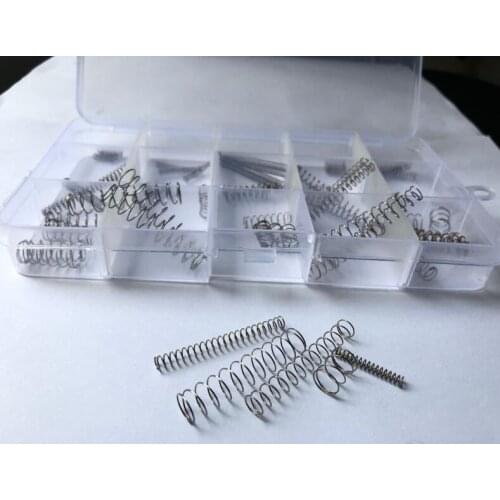 60pcs 0.4mm wire diameter pressure spring compression back metal springs reset stainless steel 4mm/5mm/6mm/8mm OD