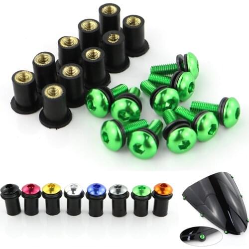 M5*16 Windscreen Bolts Screws For Kawasaki Versys 650 Versys 1000 ZZR1400 ZZR600 ZZR1100 ZX-11 ZZR1200 GPZ500 GPZ500 Vulcan 1700