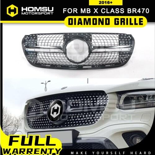 Br W470 Diamond grille for Mercedz X Class W470 Car Front Bumper Grill For Br470 Grill Diamond Year 2016 2017 2018