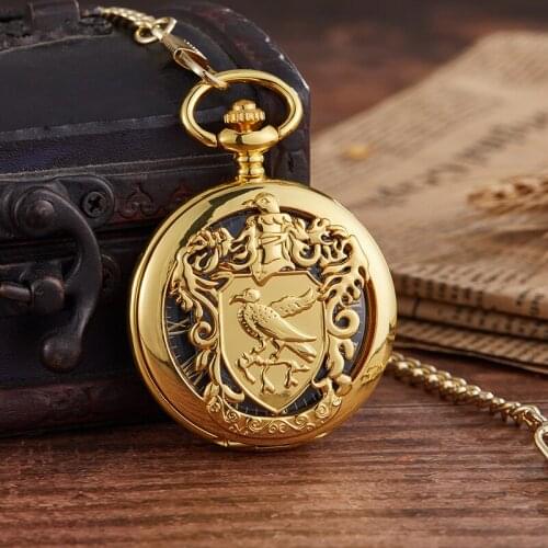 2019 New Parrot Skeleton Mechanical Pocket Watch Men Woman Antique Luxury Brand Necklace Pocket & Fob Watches Chain Male Clock
