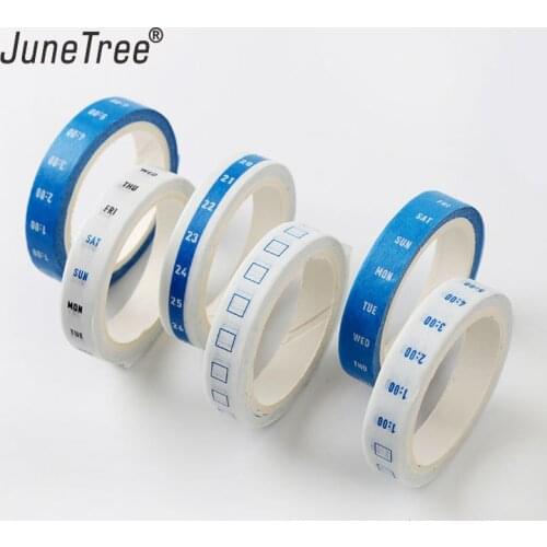 Number week Basic Colorful Adhesive Tape DIY time Tape Notebook Planner Tool Decoration Sticker Creative School Stationery