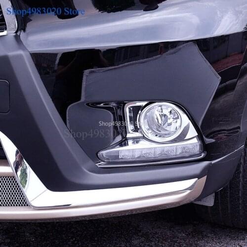 For Toyota Highlander 2014 2015 ABS Chrome Fog lamp frame fog lamp cover front fog lamp decoration frame car slyling Accessories