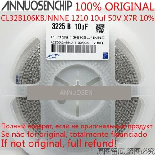 Capacitance 1000PCS CL32B106KBJNNNE 1210 X7R 10UF 50V 10% Patch Ceramic Capacitor New Original in Stock