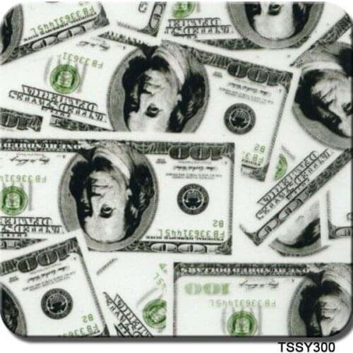 TSAUTOP Size 0.5m x 20m hydrographic film water transfer printing film us dollar pattern TSSY300
