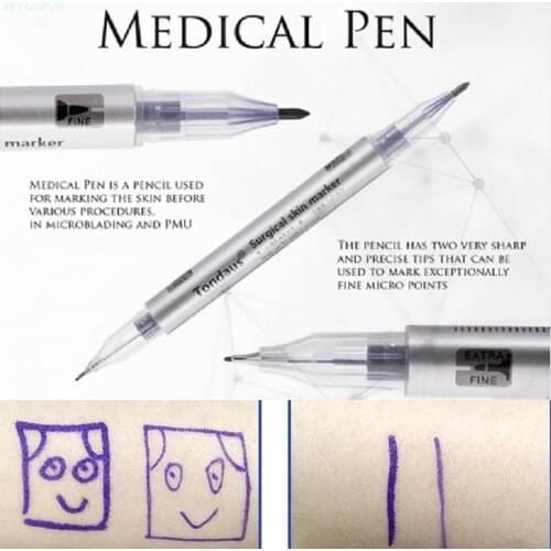Surgical Tattoo Marker Pen, Tool Accessories with Measuring Ruler