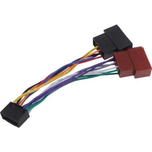 Car Radio Sound Adapter Cable 16 Pin ISO Socket For Kenwood / JVC
