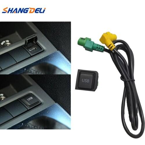 USB AUX switch cable for VW Passat B6 B7 MK6 GTI Jetta 5 MK5 CC Golf 5 MK5 Golf 6 Harness Audio Adapter RCD510 RNS315