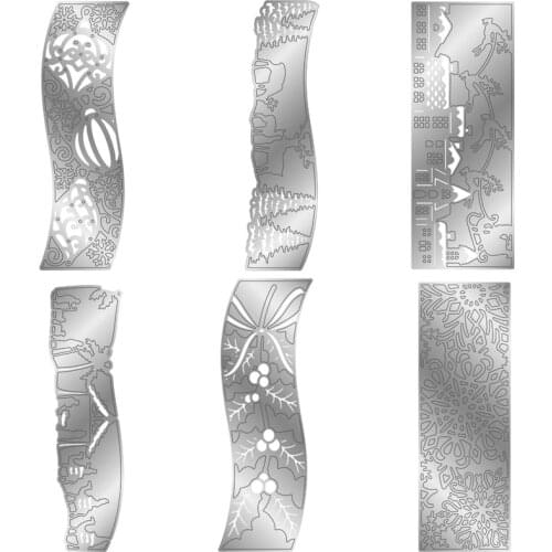 2021 AliliArts Metal Cutting Dies 6pc border diy Scrapbooking Photo Album Decorative Embossing PaperCard Crafts Die