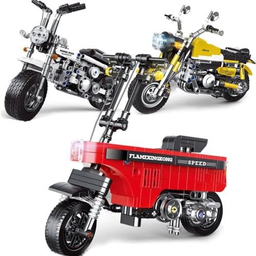 Motorbike Blocks Super Motorcycle Speed Champions Building Model Racer Bricks Kids Toy Moto MOC Motocross Technique City Vehicle