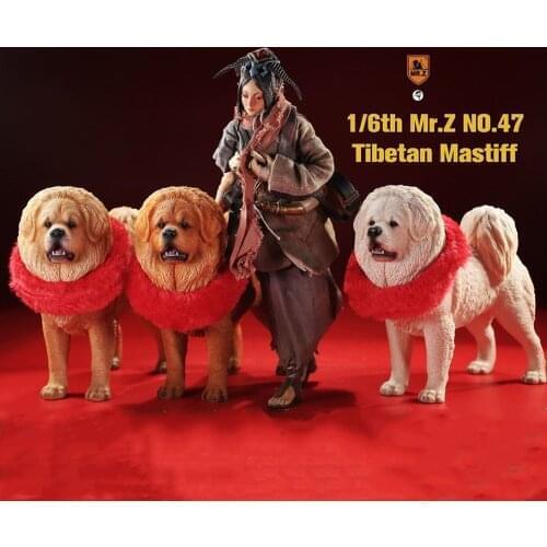 Mr.Z MRZ047 1/6 Scale Tibetan Mastiff Hound Dog Animal Statue Model Collectible Pet Toys In Stock for 12'' Action Figure