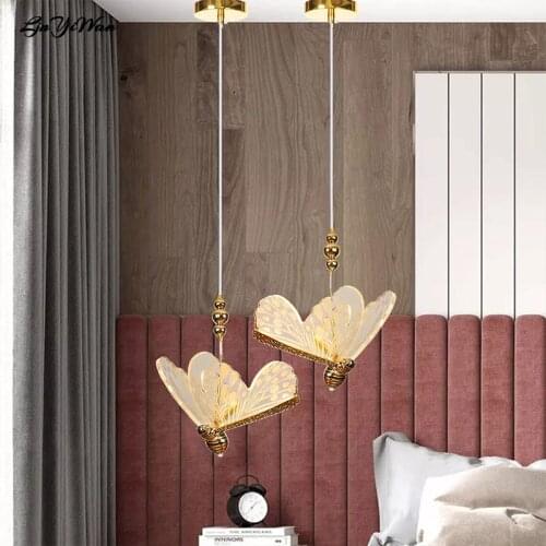 Nordic modern acrylic creative butterfly chandelier bedroom bedside shopping mall clothing store lighting