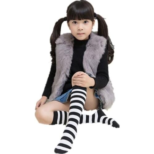 Kids Colorful Sexy Striped Childrens Socks Girls Boots Compression Thigh High Over Knee Socks Body Fashion Children Long Socks