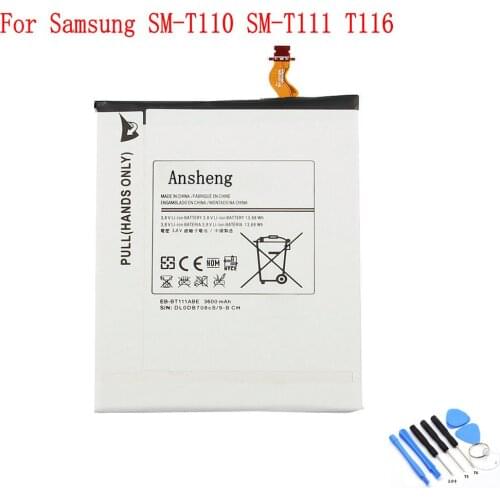 Ansheng Original EB-BT115ABC 3600mAh battery For Samsung SM-T110 SM-T111 T116 Tablet Battery
