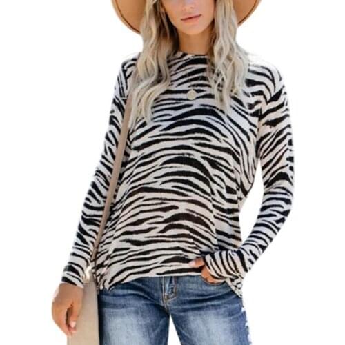 Autumn Camouflage Casual Tees Round Neck Long Sleeve Women Loose T-shirt Street Hipster Bottoming Top