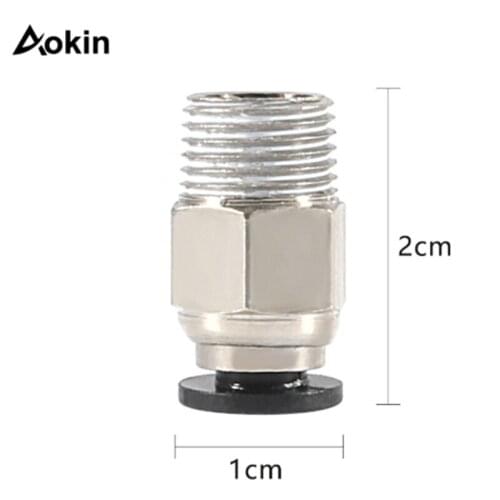 Pneumatic Connector PC4-01 1.75mm 3mm PTFE Tube Quick Coupler For E3D V6 For J-head Fittings Reprap Hotend Fits 3D Printer Parts