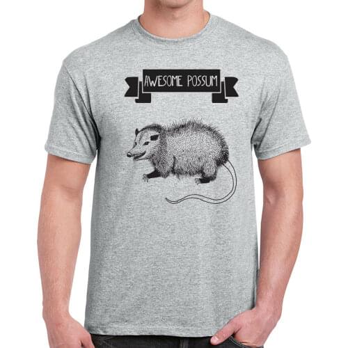 Awesome Possum Mens T-Shirt Funny T-Shirt Mammal Animal Lover Vegan Newest O-Neck Cotton Comfortable T-Shirt Homme Tee