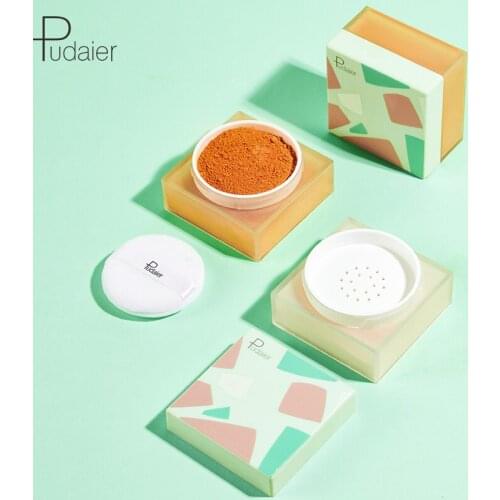 Face Loose Powder Moisturizing Oil Control Brighten Concealer Breathable Waterproof Non-tipping Powder Makeup TSLM1