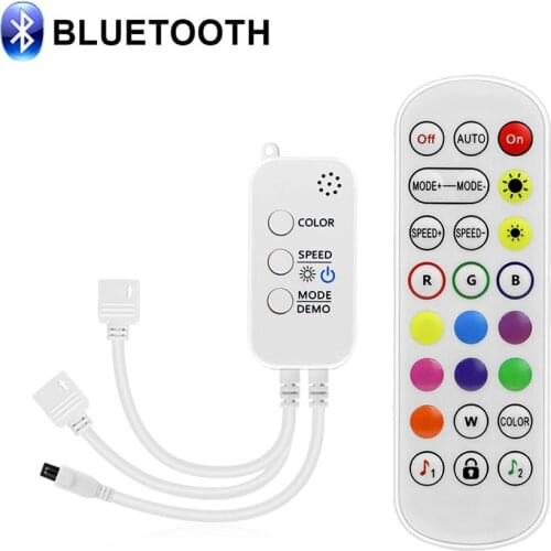 RGB Bluetooth Controller Sound and Music Control Dimmable 1-4 output LED 4Pin Controller For RGB Led Strip Light Ribbon Lamp