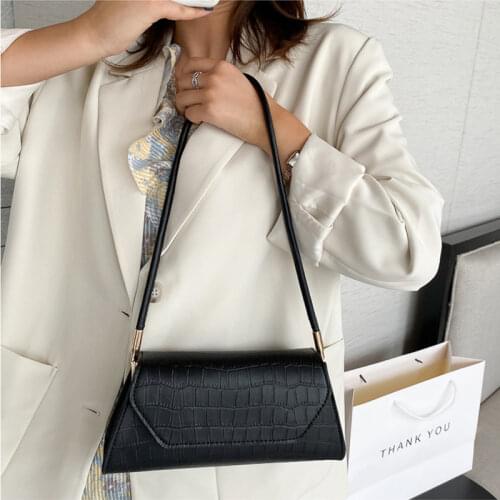 Handle Bag Women Retro Handbag PU Leather Shoulder Totes Underarm Vintage Top Handle Bag Female Small Subaxillary Bags Clutch