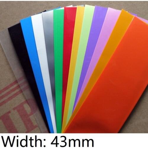 Width 43mm PVC Heat Shrink Tube Dia 27mm Lithium Battery 26650 Insulated Film Wrap Protect Case Pack Wire Cable Sleeve Colorful